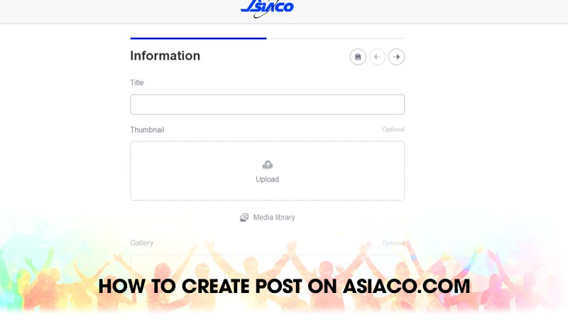 How to create post on Asiaco.com