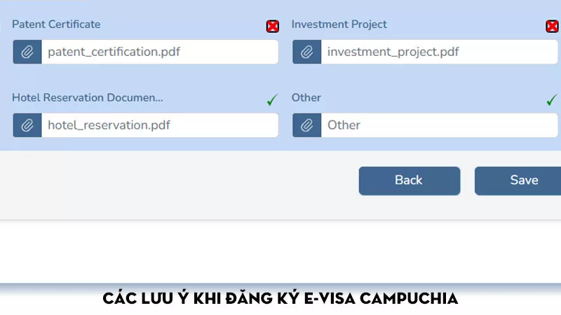 Các lưu ý khi đăng ký e-visa Campuchia