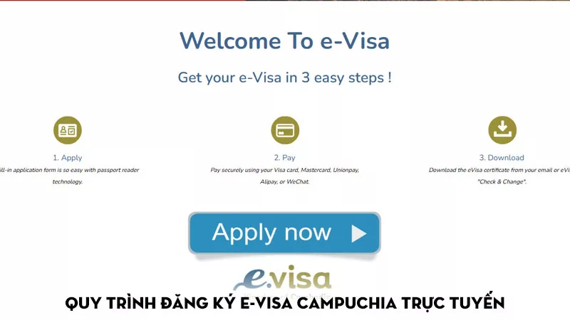 Quy trình đăng ký e-visa Campuchia trực tuyến